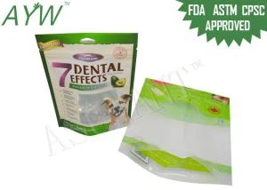 Bolso de comida para mascotas a prueba de humedad con nombre de perra de impresión de bloqueo con cremallera