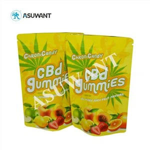Compostable Smil Smell Proof comestible THC Herbal Plastic Zipllock bolsita Bolsa