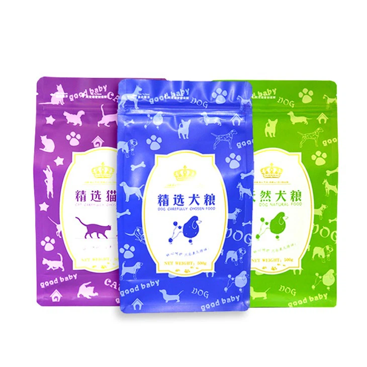 500 g de stand up plástico zoplock zoplock glossy mascota de comida bolsita de comida para perros