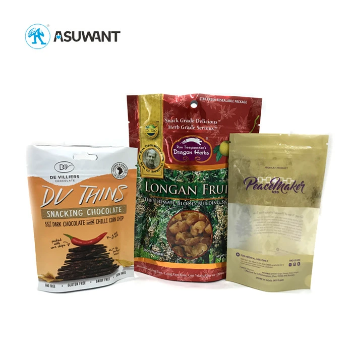 FDA Food Packaging Bags Plastic Laminated Scent Proof Doypack For Bean / Jujube