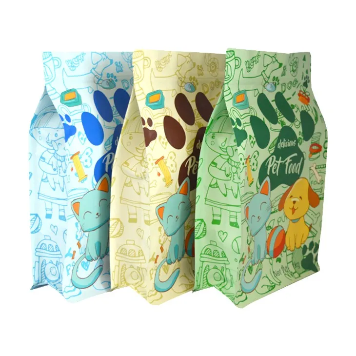 Foil Pet Food Bag Flat Bottom 500G 1Kg 2Kg 3Kg