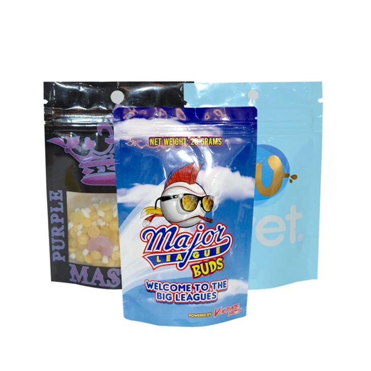 Mylar Ziplock Plastic Bag Packaging Kush Cannabis For Long Term Storage