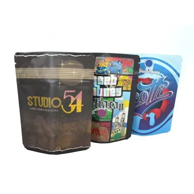 1 oz Smil Proof Marihuana Bolsas fáciles de cierre con cremalleras superiores / impresión personalizada