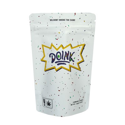 Doypack cerrado en el interior de las bolsas de la cremallera a prueba de olores con acabado brillante Mylar FDA