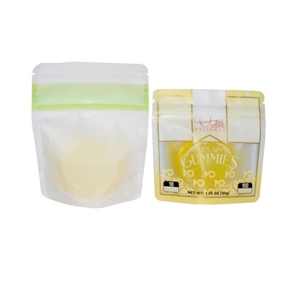 Top de cremallera transparente de un lado resellable para tabletas / envasado de energía / maleza