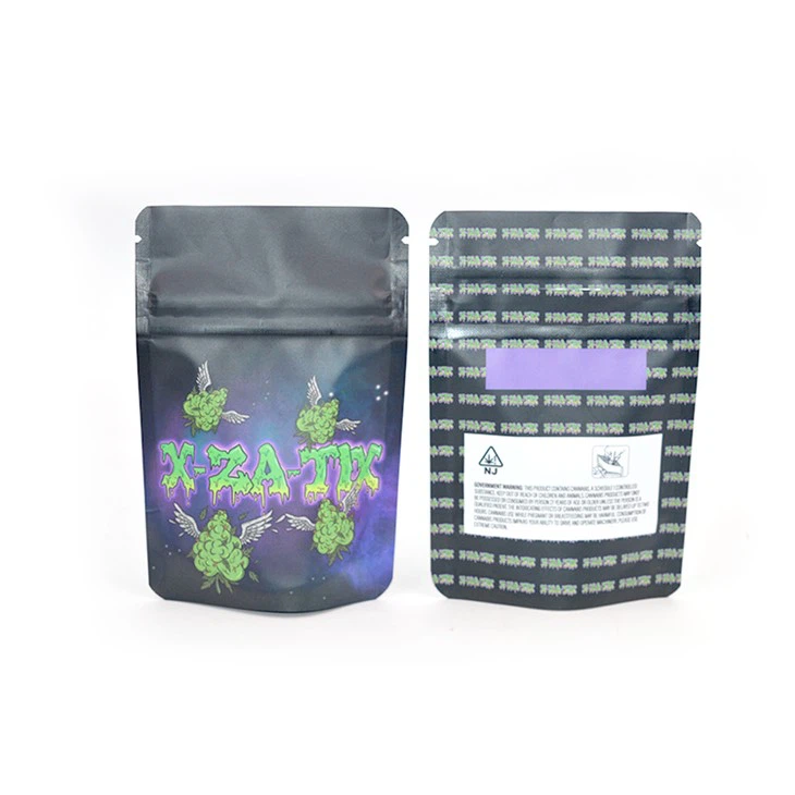 Embalaje de gummies comestible Bag Zipllock Plastic Mylar Semll Proof Cookies Embalaje