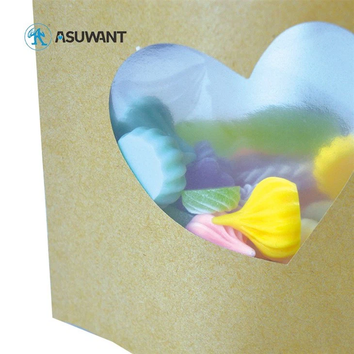 Brown Kraft Paper Zipper Bag With Window suppliers