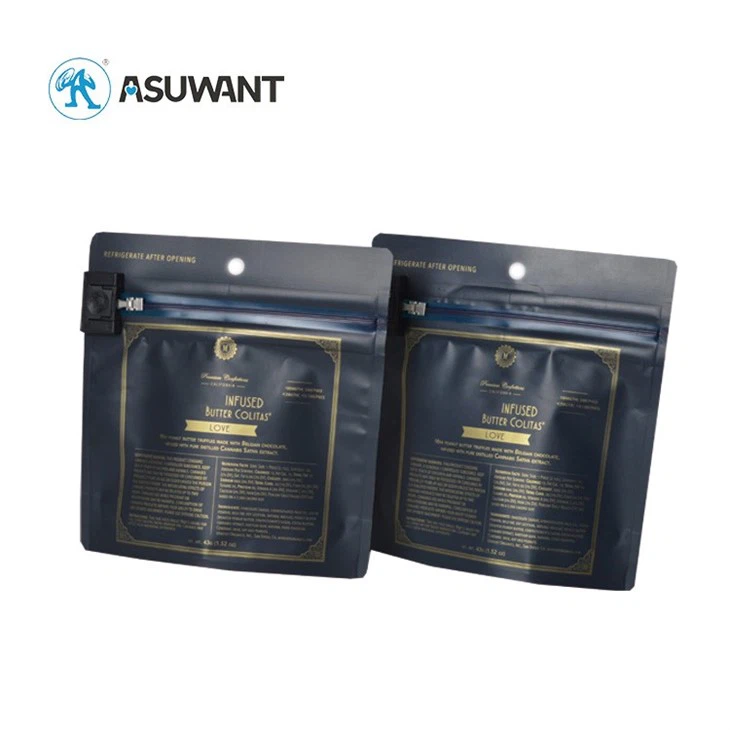 Child Proof Zipper Mylar Bags 3.5 28g 1 Pound Cali Bags White Black Custom Child Resistant Stand Up Pouch 7g 14g 3.5 Mylar Bags factory