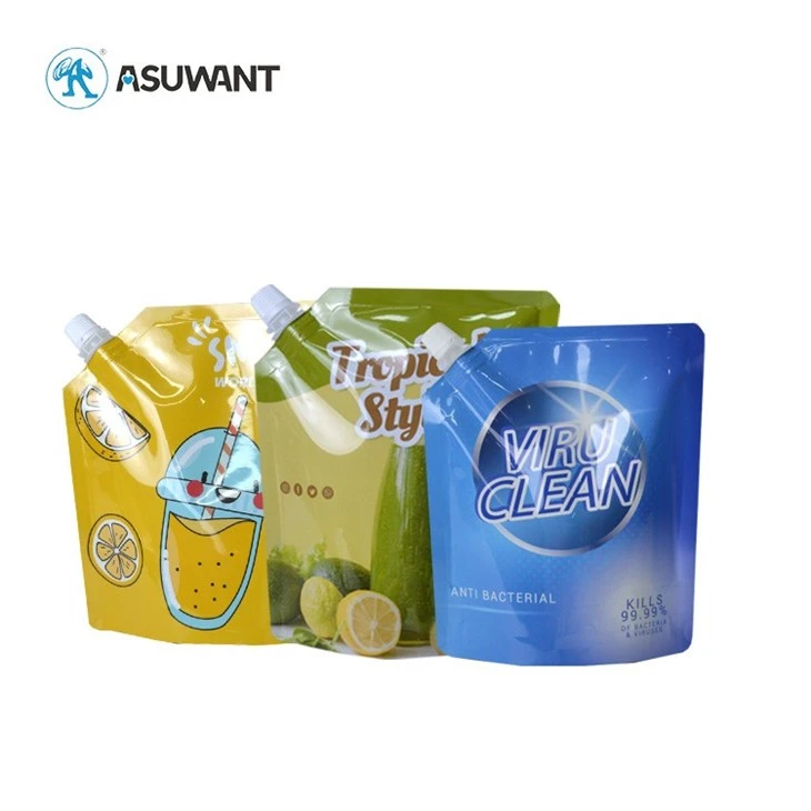 Food Grade 500 1000ml Aluminium Spout Pouch Liquid Drink Water Packaging high quality