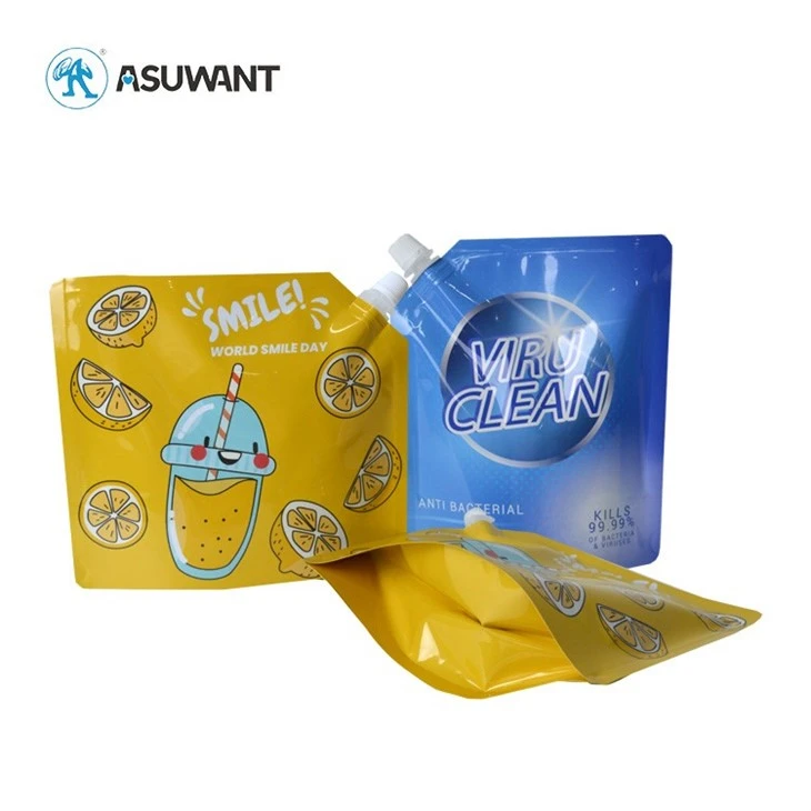 Envasado de agua para bebidas líquidas con bolsa con boquilla de aluminio de calidad alimentaria 500 1000ml